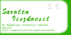 sarolta viszkocsil business card